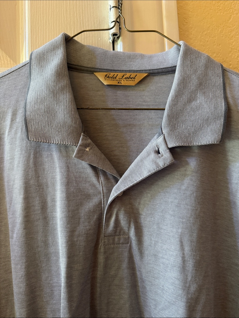 Gold Label Men's Heather Gray Polo Shirt